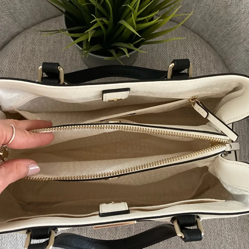 Kate Spade Saffiano Triple Compartment Color block Satchel Handbag